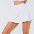 thumbnail image 2 of IROINNID Short Empire Waist Skirt For Women Fake Two-piece Casual SummerYoga Pleated Skirt Solid Color Skirt, 2 of 7