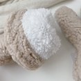 thumbnail image 6 of Dyfzdhu Cute Bear Winter Gloves Women Fuzzy Fleece Mittens Braided Rope Thick Thermal Beige, 6 of 6