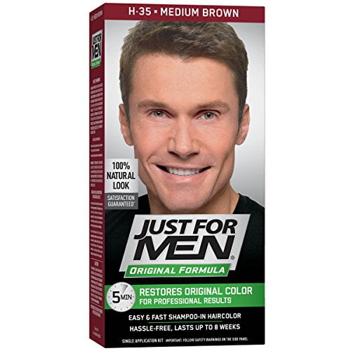 Just For Men Original Formula Mens Hair Color, Medium Brown, 4 Fl Oz (Pack of 1)