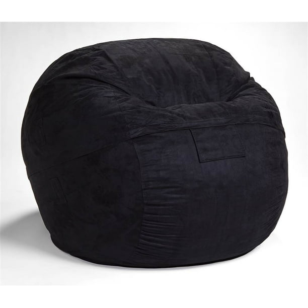 Bean Bag Chair with Removable Cover in Black