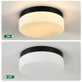 thumbnail image 5 of Jopath 12 Inch LED Flush Mount Ceiling Light, Modern Kitchen Recessed Ceiling Lamp Closet Round Surface for Bathroom Laundry Bedroom Hallway Black, 5 of 8