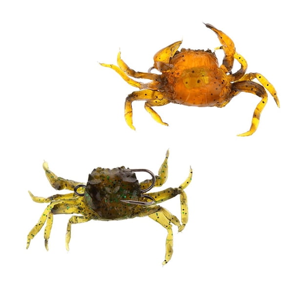 2 Uds., Señuelo de Cangrejo, Cebo , Señuelo Suave, Cebo 3D, Señuelo Artificial, Anzuelo Macarena Señuelos de pesca de cangrejo