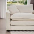 thumbnail image 6 of 114'' Oversized Modular Cushion Sofa with Portable Ottoman, L-Shaped Corner Spacious Sectional Sofa Set, 25'' Deep Seating, for Home Apartment Living Room, Beige, 6 of 9