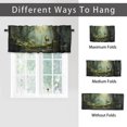 thumbnail image 6 of Deer Curtain Valances Foggy Forest Moose Nature Woodland Wildlife Animal Privacy Window Valances for Living Room Kitchen 54 by 18 in, 1 Panel, 6 of 6