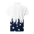 thumbnail image 5 of qucoqpe Mens Button Turndown Shirts 4th of July Patriotic T-shirts Independence Day America Flag Short Sleeve Tops, 5 of 5