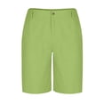 thumbnail image 4 of Tumotour Linen Shorts For Man Solid-Color Casual With Pockets Button Zipper Shorts Half Shorts Pants Workout Shorts Short Beach Shorts Summer Shorts, 4 of 6
