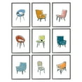 thumbnail image 2 of Stupell Industries Stylish Modern Chairs Varied Furniture Interior Design Framed Wall Art, 11 x 14, Design by June Erica Vess, 2 of 5