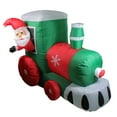 thumbnail image 2 of Northlight Lighted Inflatable Santa on Locomotive Train Outdoor Christmas Decoration - 4.5', 2 of 3