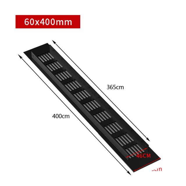 60mm Aluminium Rectangular Cabinet Wardrobe Air Vent Grille Ventilation-Cover