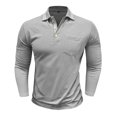 thumbnail image 6 of Men's Slim Fit Long Sleeve Shirt Casual Button Down Collar Tops Breathable Comfortable Stylish Outfit For Fall Winter Daily Wear Mens Summer Lightweight Pullover Tee Shirts, 6 of 7