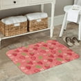 thumbnail image 7 of Sikiie Strawberry Floral Print Flannel Anti-slip Floor Mat 16x24in, Thickened Dustproof Entrance Door Mat Floor Mat for Kitchen, Bathroom, Laundry Room, 7 of 7
