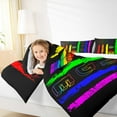 thumbnail image 3 of jejeloiu Colorful Graffiti Stripe Full Size Comforter Sets,Ride Sport Bedding Comforter Set,Abstract Geometric Lines Bedding Sets For Kids,Super Cozy Room Decor,3-Piece, 3 of 8