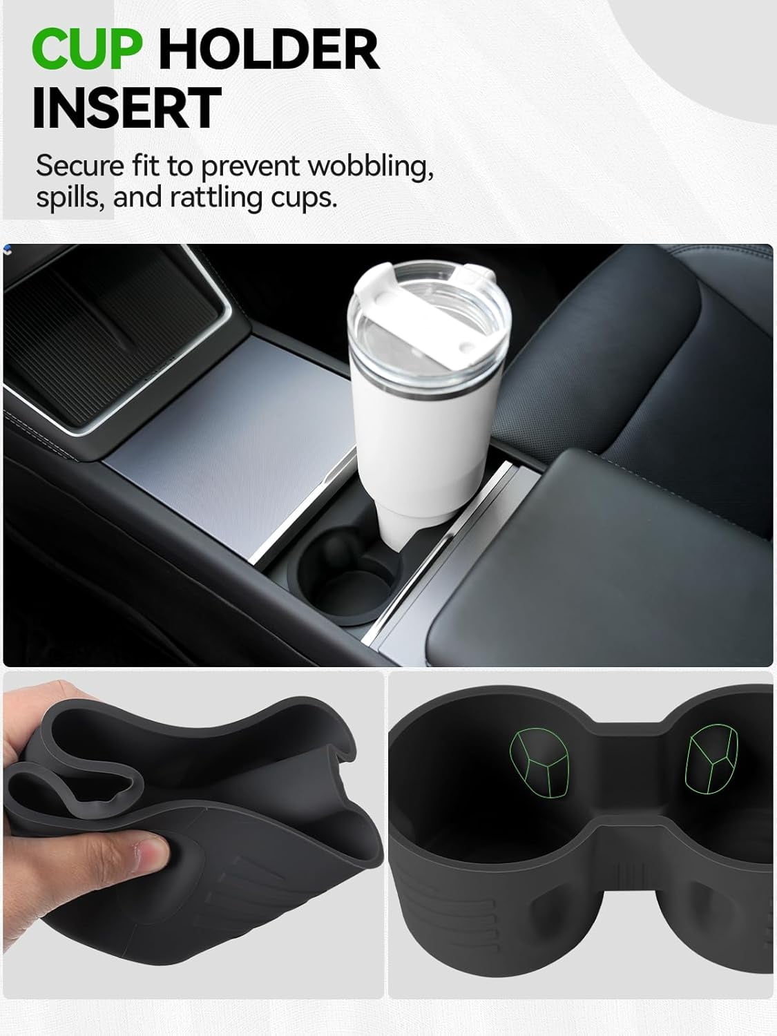 10PCS Center Console Organizer Tray for 2025 2026 Tesla Accessories, Under Seat Storage Armrest Hidden Storage Box Cup Holder Charger Pad for Tesla