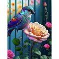 thumbnail image 1 of Pintura de diamante 5D DIY Kit de taladro redondo completo pájaro rosa china decoración del hogar (B6327) FLhrweasw Nuevo, 1 of 9