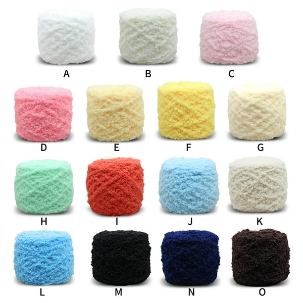 Pelote de laine douce et chaude pour tricoter des fils de velours 2 brins  de fil à crocheter pour cardigan écharpe, blanc 