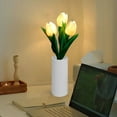 thumbnail image 4 of Yooshoverk Tulips Lamp Lights , Desk Lamp Led Simulation Tulips Night With Vase,Table Lamp Ornaments For Home Living Room Desktop Decor For Home Decor Pink 12.2X5.51X4.53In, 4 of 6