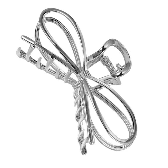 ETHZZLE Hair Claw Clips with Bow Claw Shape Hair Fixing Decorative Clip for Women 1Pack