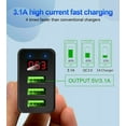 thumbnail image 2 of Chargeur Mural Rapide 3 Ports QC 3.0 USB + Affichage Numérique LED, 2 of 9