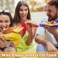 thumbnail image 6 of 240 Pcs 7 x 7 Inch Deli Paper Sheets Sandwich Dry Wax Paper Oil Proof Food Basket Liners Food Wrapping Sheets for Bread, Party, Picnic, Festival, BBQ(Candy Color), 6 of 14