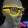 thumbnail image 5 of Gafas luminosas estilo uña de arroz transparente, gafas LED intermitentes, gafas de luz fría EL, gafas de actuación de salto de discoteca, porristas, 5 of 5