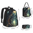 thumbnail image 2 of Disketp Enchanted Forest Skull Path Mochila Estampada de Gran Capacidad con Lonchera y Estuche, Set de 3 Piezas para Estudiantes, 2 of 7