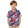 thumbnail image 7 of OGLCCG Boys Hawaiian Shirts Short Sleeve Summer Beach Button Down Aloha Luau Shirts for Kids Casual Tropical Shirt with Pocket 2-15 Years, 7 of 7