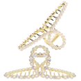 thumbnail image 2 of Hair Claw Clips For Women Classic Elegant Alloy Decorative 4.52X1.77X0.79in 2Pcs, 2 of 2