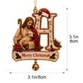 thumbnail image 3 of Christmas Decorations Indoor Clearance - 1PC Christmas H Letter Ornaments with Bells, Shatterproof Acrylic Christmas Tree Ornament Decorations, Winter Hanging Decor for Xmas Tree, Fireplace (H), 3 of 7