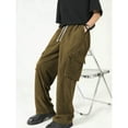 thumbnail image 5 of Dpytoraw Mens Corduroy Pants Casual Straight Leg Pleated Dress Pants, 5 of 5