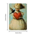 thumbnail image 2 of 1pc Vintage Angel Valentine'S Day Decorative Sign, Pre-Drilled Wall Hanging Metal Tin Art, Retro Multipurpose Room Cafe Garage Decor, English Text, 2 of 8