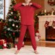 thumbnail image 4 of Conjunto de camiseta y pantalón de color liso para niños y niñas de 5 a 14 años, 4 of 9