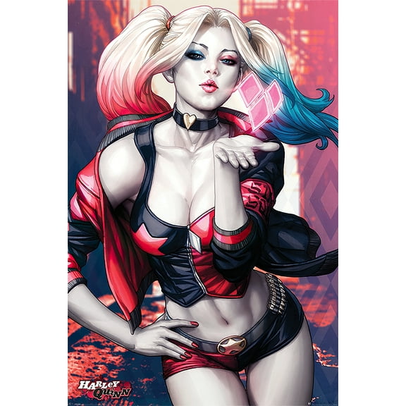Batman - DC Comics Poster / Print (Harley Quinn / Kiss) (Size: 24" X 36")