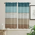 thumbnail image 3 of Vintage Farm Barn Brown Small Curtain Rod Pocket Short Curtains Half Drapes Partition Cabinet Door Window Curtains Home Decor, 3 of 6