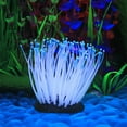 thumbnail image 4 of Tunhigl Glow-in-the-Dark Anemone Aquarium Decor - Realistic Luminous Silicone Coral for Fish Tanks (5" Tall) for Freshwater & Saltwater - Stunning Nighttime Underwater Scene for Home/Office Blue, 4 of 6