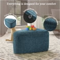 thumbnail image 2 of DREAMSIDEA Ottoman Footrest for Couch, 26"x20" Small Footstool Ottoman Pouf for Living Room Chairs Blue, 2 of 5