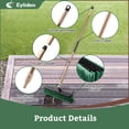 thumbnail image 2 of Eyliden 24" Heavy Duty Push Broom for Outdoors, Industrial, Green Steel Handle, 2 of 7