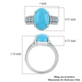 thumbnail image 6 of Luxoro Sleeping Beauty Turquoise Blue Aquamarine Oval 10K White Gold Ring for Women Jewelry Gifts Size 6  Ct 4.43, 6 of 7