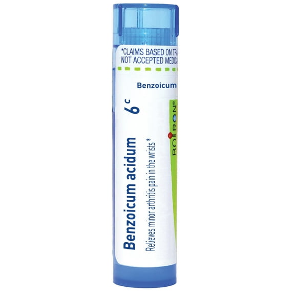 Boiron Benzoicum Acidum 6C, Homeopathic Medicine for Minor Arthritis Pain In The Wrists, 80 Pellets