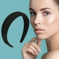 thumbnail image 2 of Unique Bargains 1 Pc Wide Solid Headbands for Women Black, 2 of 6