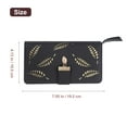 thumbnail image 2 of NUOLUX Cartera De Para Mujer De Cuero Negro Con Cremallera Y Sofisticado, 2 of 6