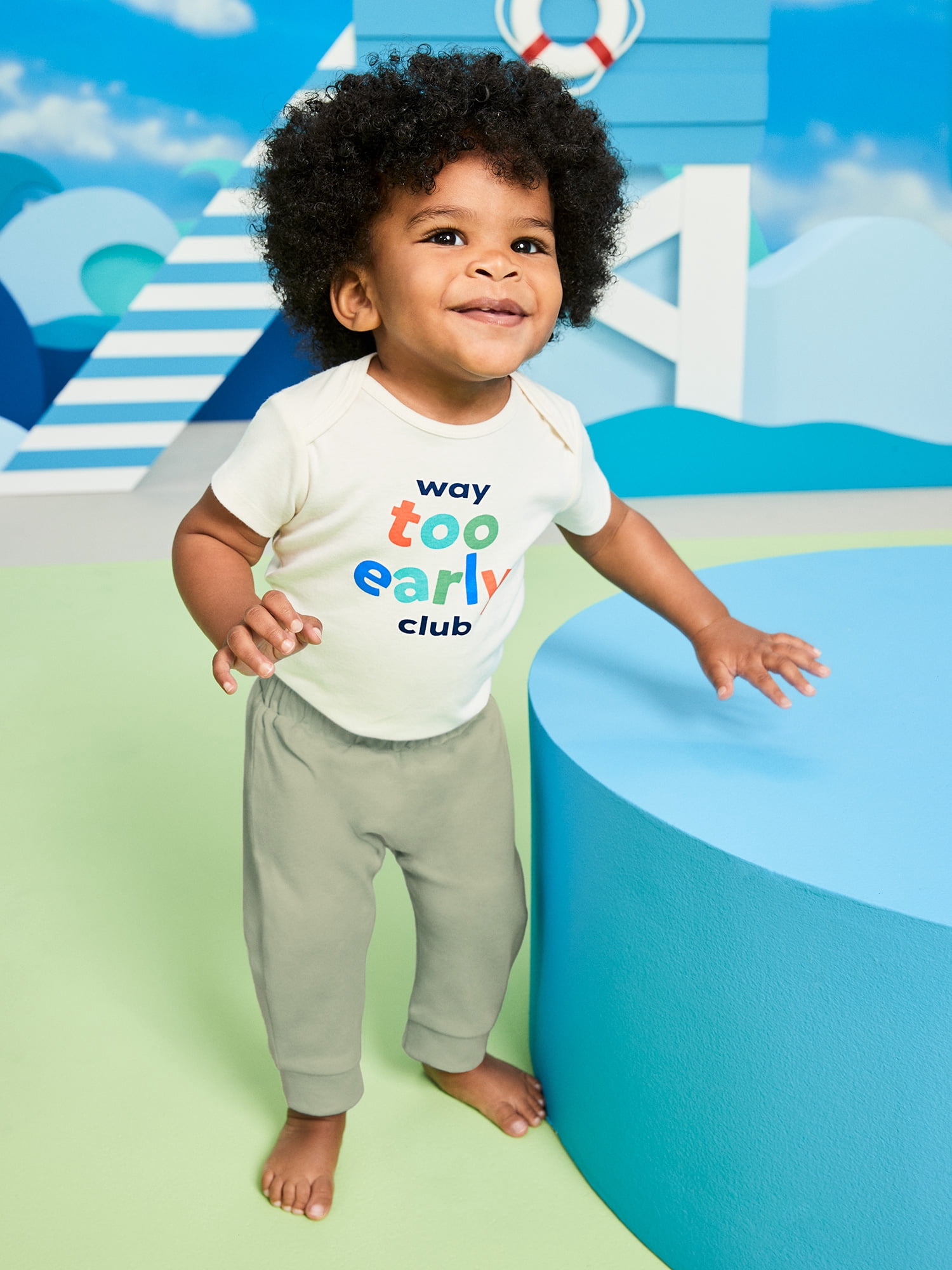 Garanimals Newborn & Baby Boy Cotton Pull-On Joggers, Solids & Prints, 4-Pack, Sizes 0 - 24M