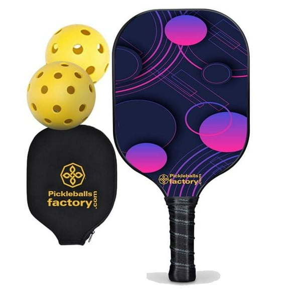 Pickleball Factory PB0008-10-C Pickleball Equipment Paddles - Wave Point Sport Court Pickleball, Cheap Pickleball Paddles Pickleball Balls for Sale, Carbonfiber Graphite