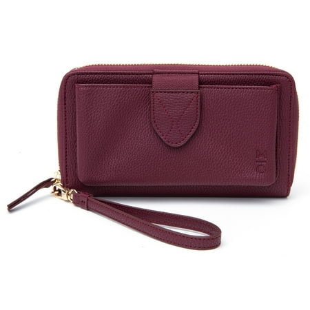 Motile Commuter Wallet with 3,000 Mah Qi Certified Wireless Powerbank, Cabernet