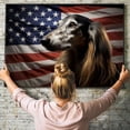 thumbnail image 5 of Saluki Dog American Flag Canvas Poster Wall Art Dog Pictures for Wall Decor Red White Blue Flag of USA Patriotic Painting Print for Living Room Bedroom Office, 5 of 5