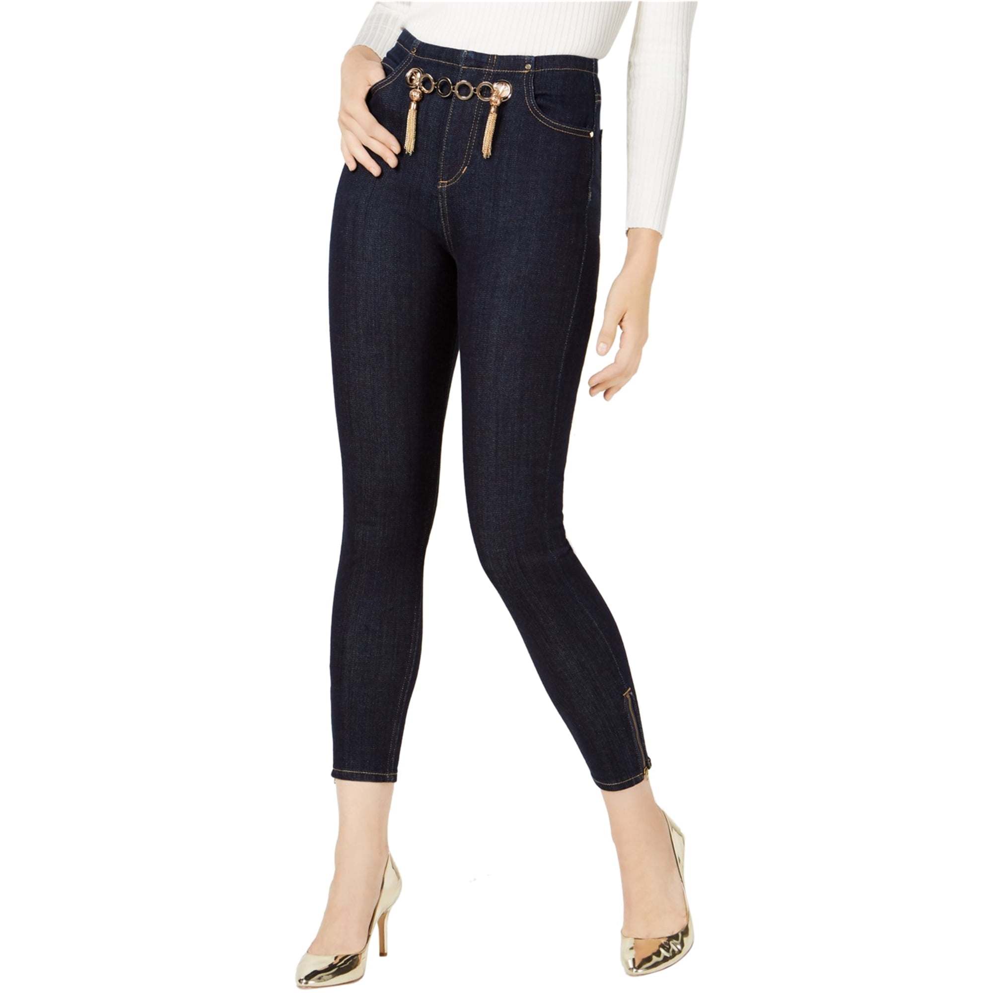 GUESS Womens Marilyn 3-Zip Skinny Fit Jeans, Blue, 26 - Walmart.com