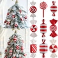 thumbnail image 2 of Colgante de caramelo para árbol de Navidad, 1 unidad, bolas de caramelo colgantes, rojo y blanco bastón de caramelo, decoración de fiesta de año nuevo, regalos de fiesta, 2 of 4