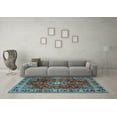 thumbnail image 3 of Ahgly Company Indoor Rectangle Persian Light Blue Traditional Area Rugs, 5' x 8', 3 of 4