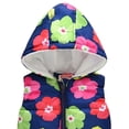thumbnail image 2 of ATOGUTA Boys Winter Coat Floral Printed Vest Warm Waistcoat Toddler Outwear Coat Dark Blue, Size 1T-5T, 2 of 4