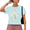 1-Blue, variant on Giffimy Women's Black Watercolor Full Frame Daisy Wildflower Field Graphic Short Sleeve Crop T-Shirt Crewneck XS-XL Top