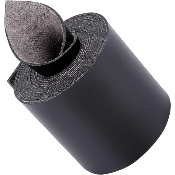 Leather Strap Strip 2.8 Inch Wide 2M Long Leather Grain Black Belt Wrap Imitation Single Sided Flat Cord for DIY Crafts Making Guitar Handles Pet Collars Traction Ropes Black DIY